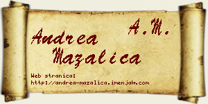 Andrea Mazalica vizit kartica